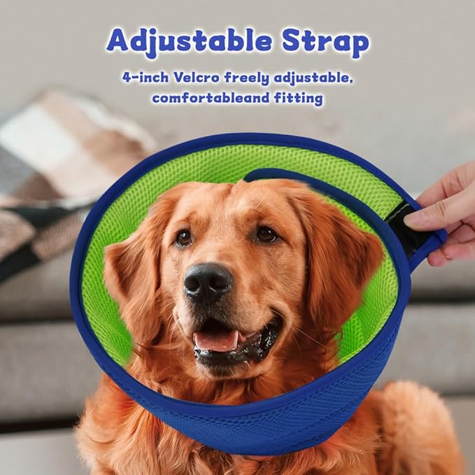 Soft Dog Cone Collar After Surgery Alternative for Dogs to Stop Licking, Comfy Collars for Large/Medium/Small Pet, Comfortable Elizabethan Neuter Recovery E Cones of Shame Neck & Head Ecollars