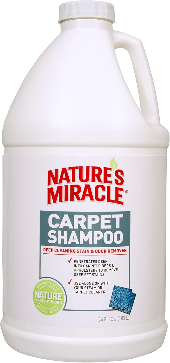 Nature’s Miracle Carpet Shampoo, Deep-Cleaning Pet Stain And Odor Remover, 64 Ounces