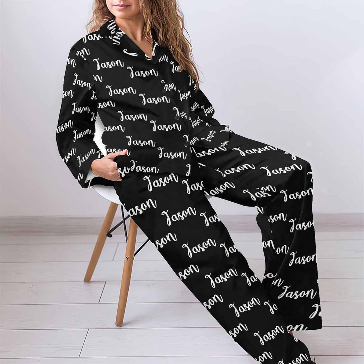 MyPupSocks Custom Face Pajamas for Women Set, Personalized Photo Long Sleepwear XS-XXL