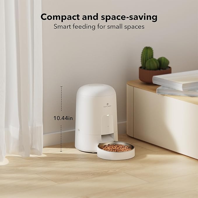 PETLIBRO Automatic Cat Feeder, WiFi Automatic Cat Food Dispenser Rechargeable Battery-Operated with 30-Day Life, AIR Pet Feeder for Cat & Dog, Timed Cat Feeder 1-6 Meals Control, 2L Auto Cat Feeder