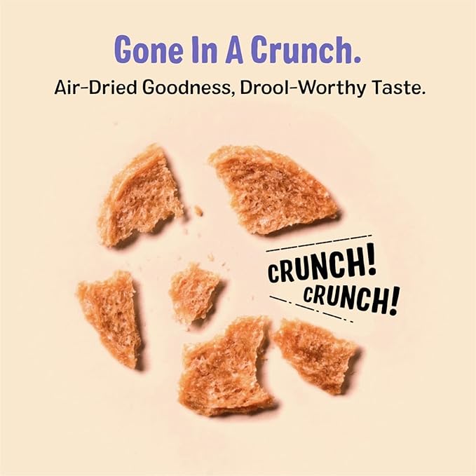 Three Dog Bakery Bark’N Crunch! Chicken Chips, Crunchy Treats for Dogs, Single Ingredient, High Protein Snacks, No Artificial Flavors or Colors, Made in The USA, 15 oz
