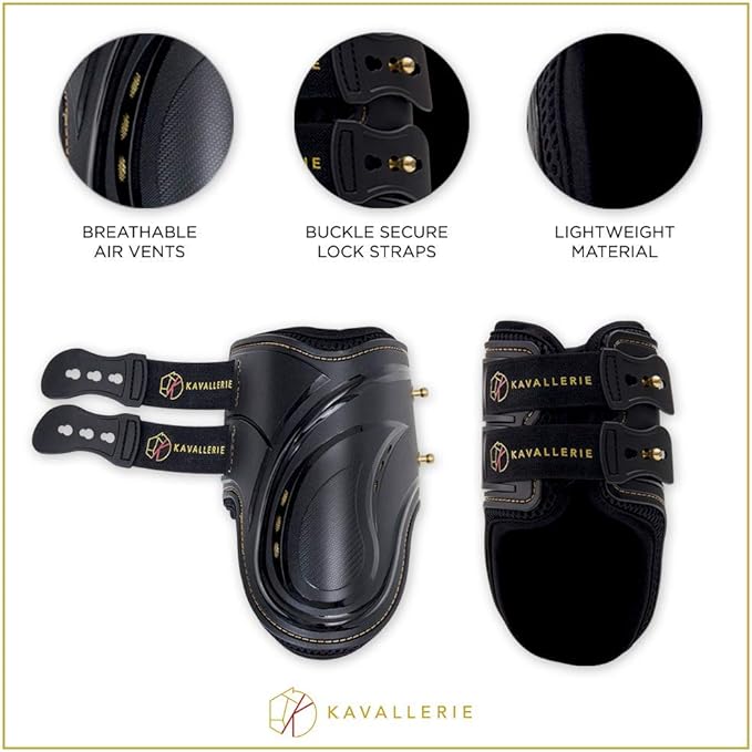Kavallerie PRO-K Soft No Turn Bell Boots Ultimate Hoof Protection, with Anti-Spin Fastening System, Durable & Prevents Overreaching
