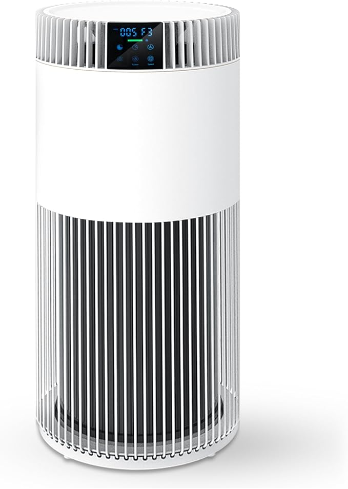 Air Purifier for Home Large Room 2500 Ft² with Washable Filters, Pet Air Purifier for Bedroom with PM2.5 Sensor, 20dB Sleep Mode, 360° Purification,12H Timer,Remove Dust, Odor, Smoke,White
