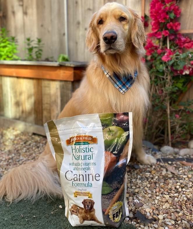Bench & Field Holistic Natural Adult Dry Dog Food, Chicken Meal and Brown Rice Recipe 6.6 lb Bags (Pack of 2)