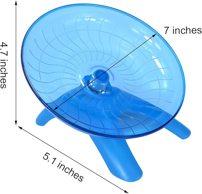 Hamster Wheel Hamster Flying Saucer Silent Exercise Wheel Running Wheel for Dwarf Hamsters Gerbil Mice Small Animals (Blue)