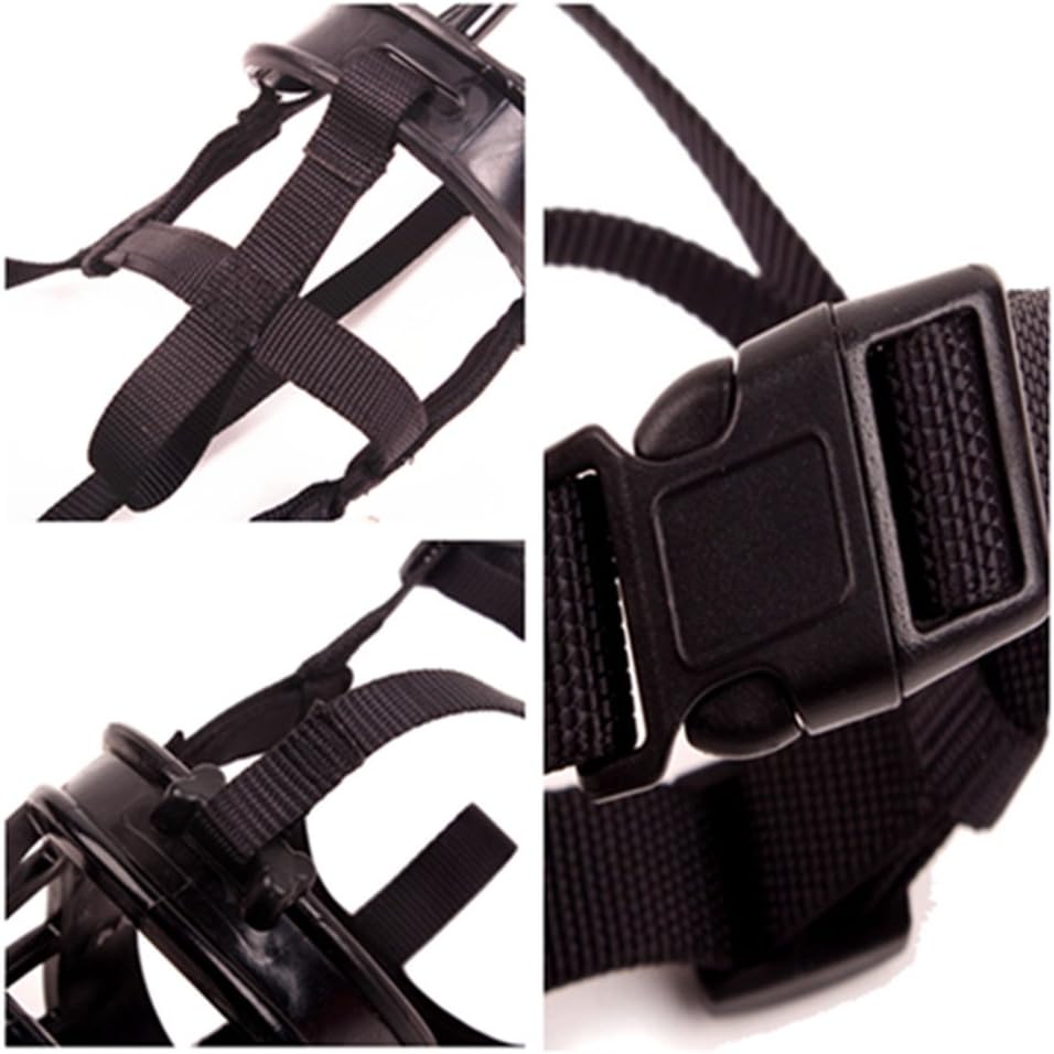 Basket Dog Muzzles-Soft Adjustable Breathable Mask Anti Biting Chewing Barking Training Dog Muzzle for Small Medium Large Dogs (Black, 5: Snout 11-14.9")
