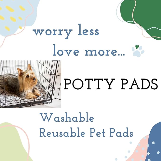 Caldwell's Pet Supply Co. 24x36 Washable Pee Pads for Dogs, Reusable Puppy Potty Mat, Whelping Rug, Waterproof Rug for Dog, Medium (Set of 2)
