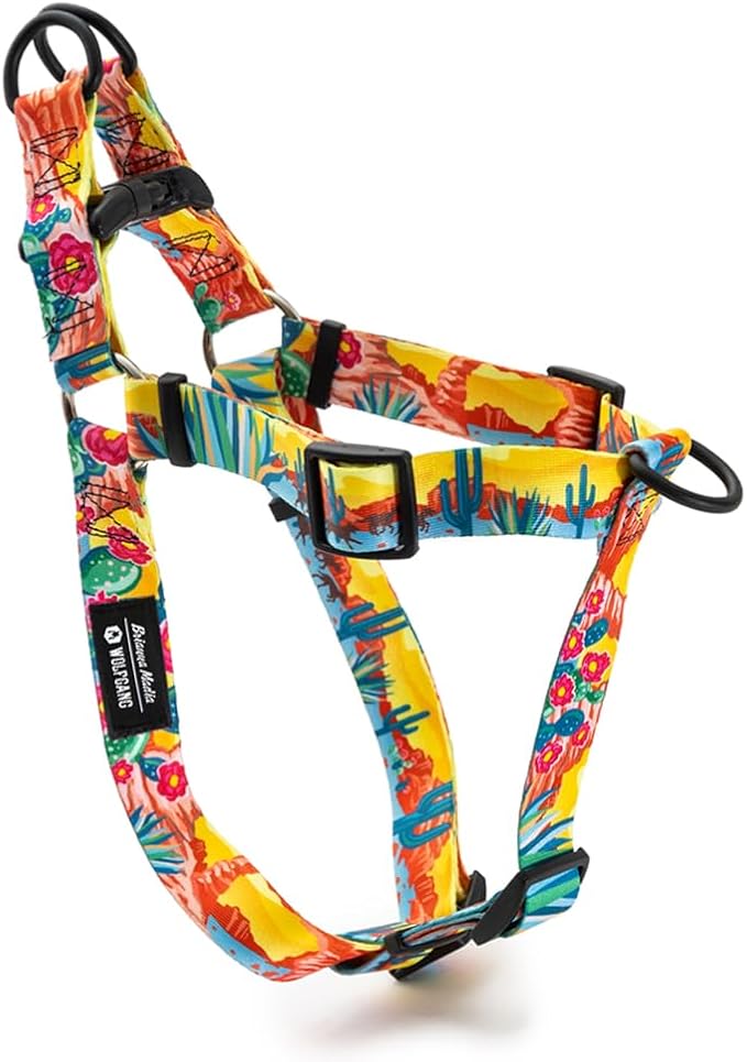 Wolfgang Heavy Duty Adjustable Dog Harness, Pull-Tested to Over 800 lbs for Walking & Training, PackLeader Print, Extra Large
