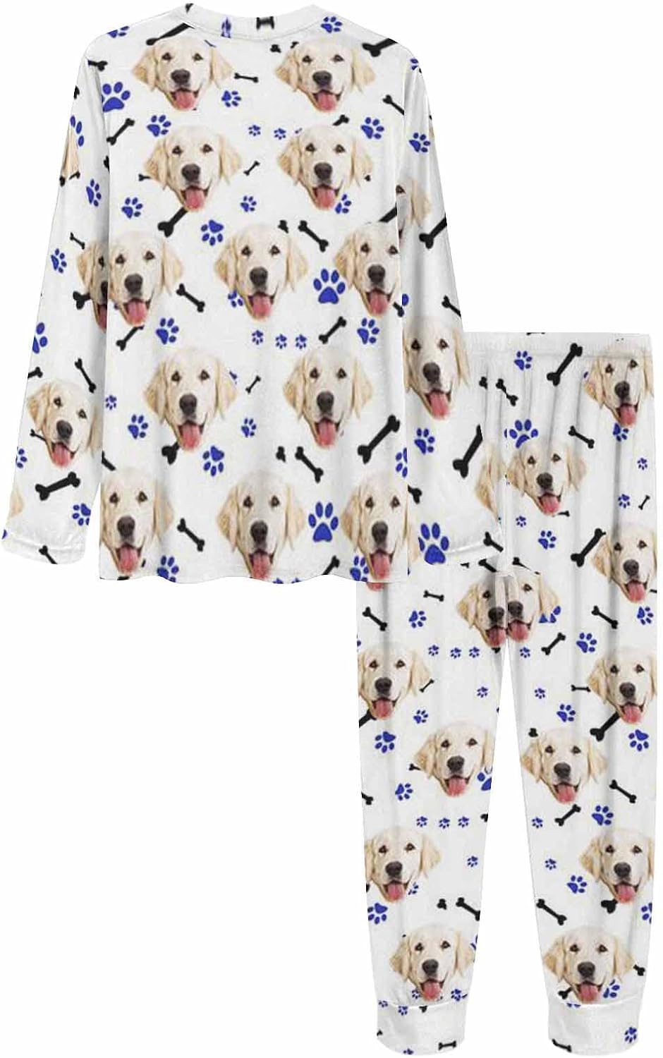 MyPupSocks Custom Face Pajamas Sets for Women, Personalized Photo Sleepwear XS-XXL