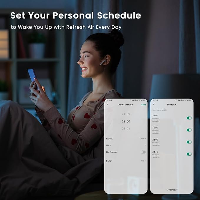 Afloia Air Purifiers for Home Bedroom Large Room Up to 1076 Ft², Smart WiFi Works with Alexa, 3-Stage Filter Cleaner Odor Eliminator, Pet Dander Pollen Allergy Dust Mold Smoke, 22dB, Kiloplus