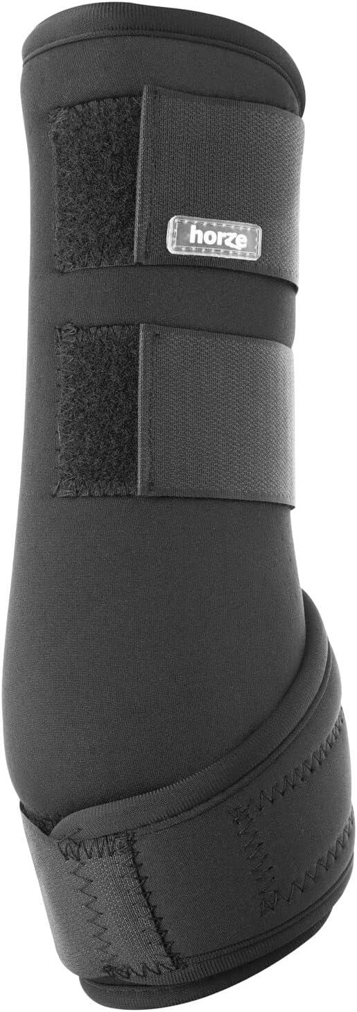 HORZE Brushing Splint Boots for Horses (Pair) - Durable Neoprene, Secure Closure, Lightweight - Black - M