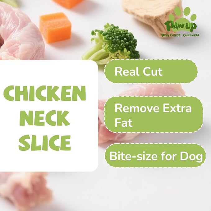 PAWUP Freeze Dried Chicken Necks Dog Treats, Dog Food Toppers, Healthy Training Treats, Raw Single Ingredient, High Protein, 4.2 oz