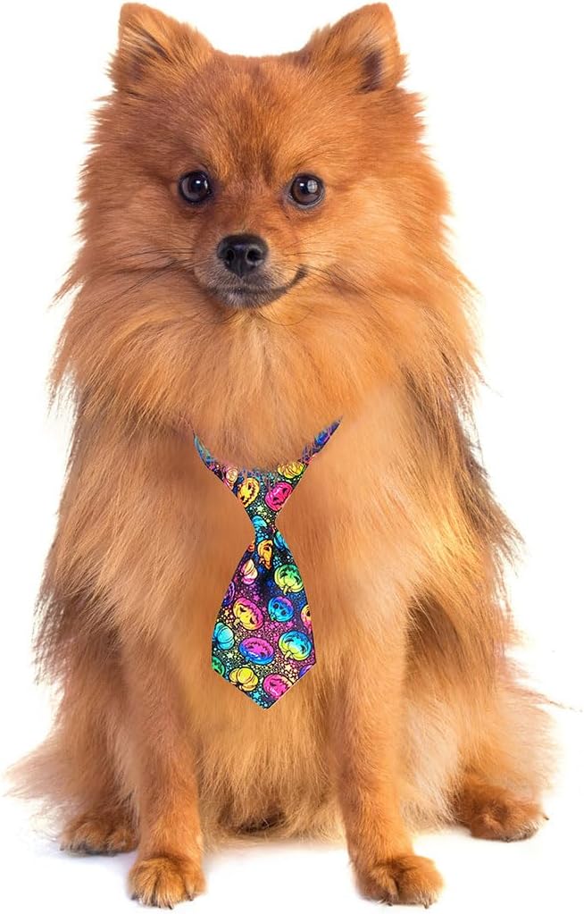 PET SHOW 10pcs Halloween Small Dog Ties Neckties for Doggies Cats Adjustable Holiday Grooming Accessories Neck Ties Bowties Girl Boy Festival Costumes Puppies Party Gift Favor