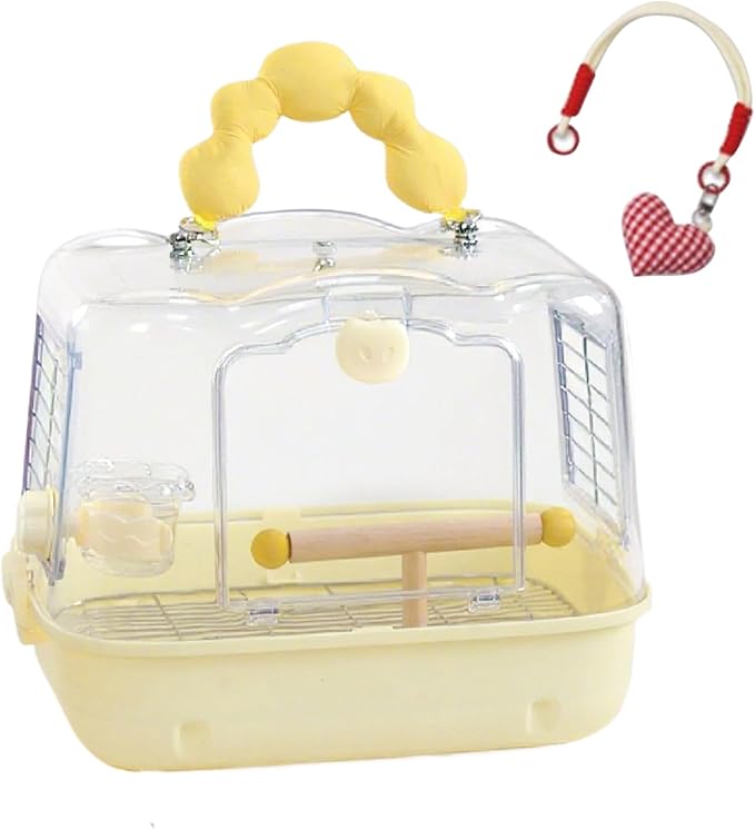 Bird Carrier Bag, Clear Travel Bird Tote, Portable Outing Adventure Carrier, Soft Padded Construction Feature, Easy Carry Handle Design, Excellent Birds Transport Tool, Budgies Cockatiels Use