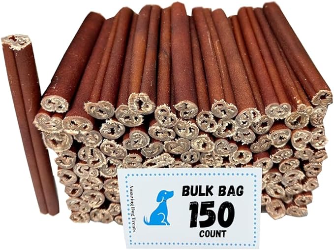 Amazing Dog Treats - 6 Inch Bulk Collagen Sticks for Dogs - (150 Count) - Collagen Sticks for Dogs - No Hide Dog Bones