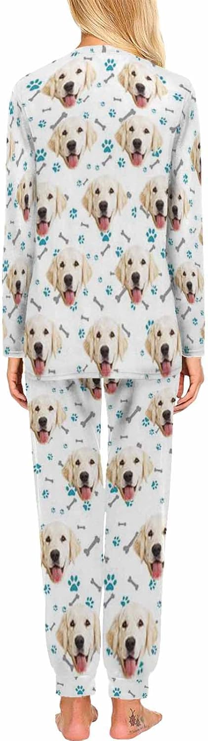 MyPupSocks Custom Face Pajamas Sets for Women, Personalized Photo Sleepwear XS-XXL