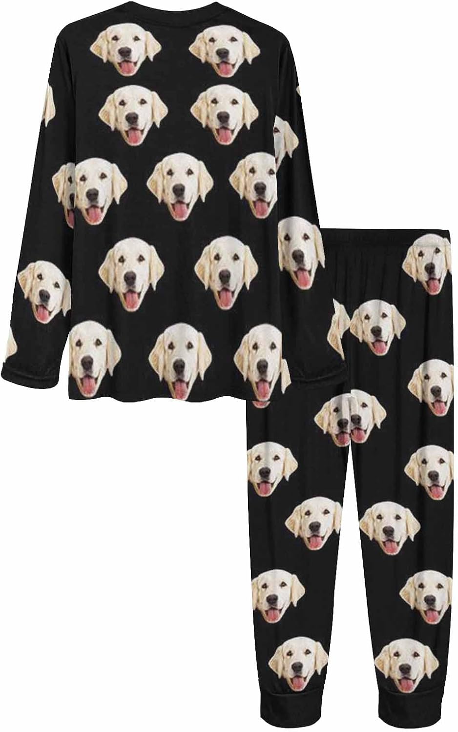 MyPupSocks Custom Face Pajamas Sets for Women, Personalized Photo Sleepwear XS-XXL