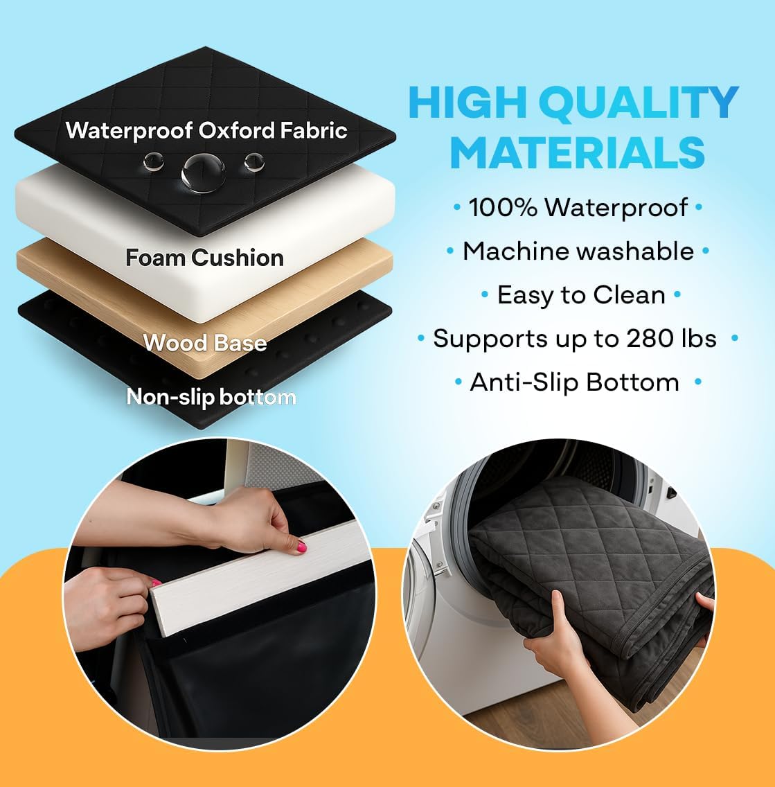 APetsPlanet Dog Car Seat Cover for Back Seat Hard Bottom - Waterproof Backseat Extender for Dogs - Pet Hammock for Car, Truck, SUV - Protector Bed with Mesh Window & Storage - Black, No Door Covers