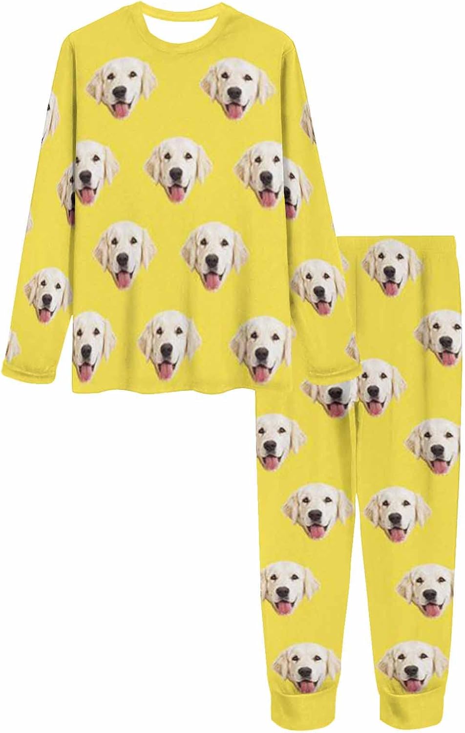 MyPupSocks Custom Face Pajamas Sets for Women, Personalized Photo Sleepwear XS-XXL