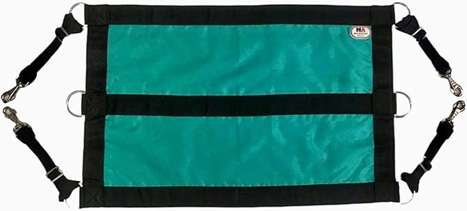 Majestic Ally 1200D 29"x19" Horse Stall Guard with Adjustable Straps and Hardware (Turquoise Black)