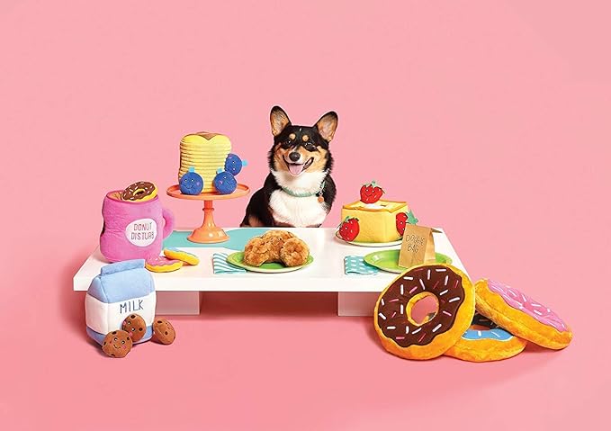 ZippyPaws Burrow Replacement Miniz - Interactive Dog & Puppy Toys for Boredom, Stimulating Pet Products to Keep Them Busy, Plush Refills for Hide & Seek Puzzle, Squeaky Toy for Enrichment - Cookies