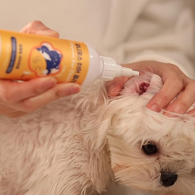 UNIPAWS Pet Ear Drops for Dogs & Cats – Vet-Recommended Ear Cleaner & Deodorizer – Helps Reduce Wax Buildup & Soothe Itchy Ears – 5.1 fl oz Probiotic & Moisturizing Formula, Made in Korea