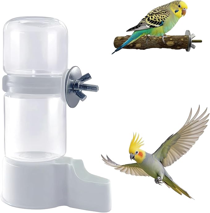 Pet Bird Automatic Water Dispenser,Bird Cage Hanging Drinking Device,Automatic Parrot Water Feeder,Budgies, Birds, Love Birds, Canary Drinking Fountains.