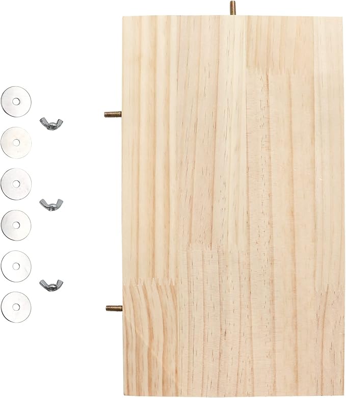 15.7×10.4 Inches Large Bird Perch Stand Platform, Natural Wooden Small Animals Cage Accessories, Rectangle Stand Perch Shelf for Parrot Parakeet Cockatiel Rat Hamster Guinea Pig Conure Chinchillas