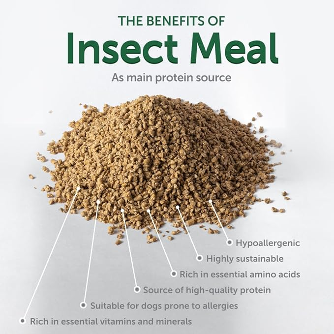 Nature's Protection Dry Dog Food for Puppy & Adult - High Protein, Grain Free Tear Stain Formula - Dog Kibble for Small, Medium & Large Breed Dogs with White Fur (Superior Care - Insect, 22 lb)