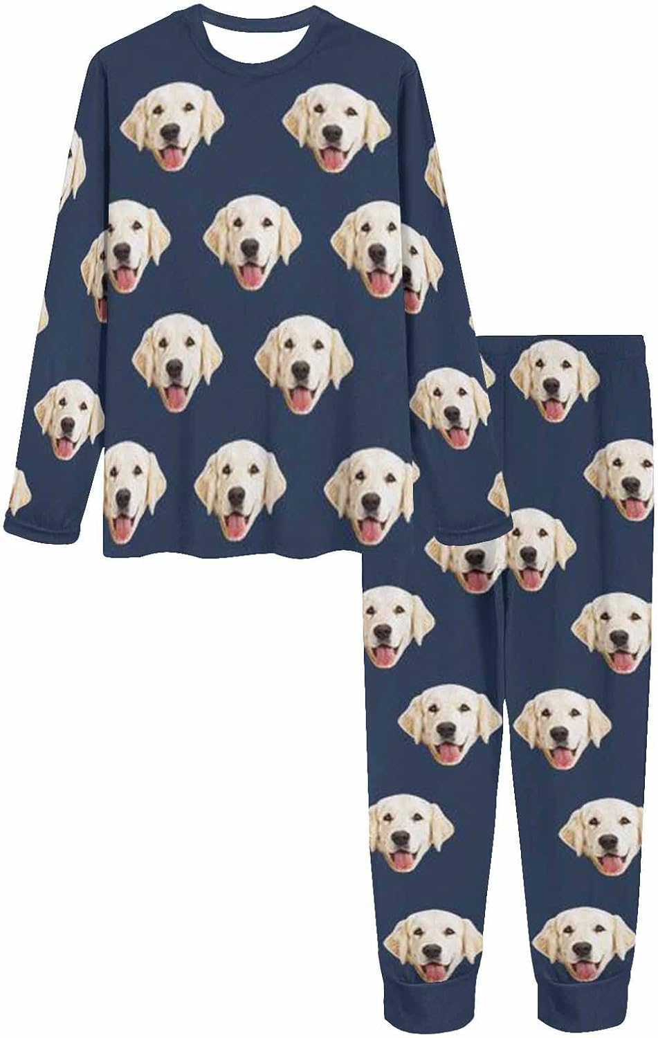 MyPupSocks Custom Face Pajamas Sets for Women, Personalized Photo Sleepwear XS-XXL