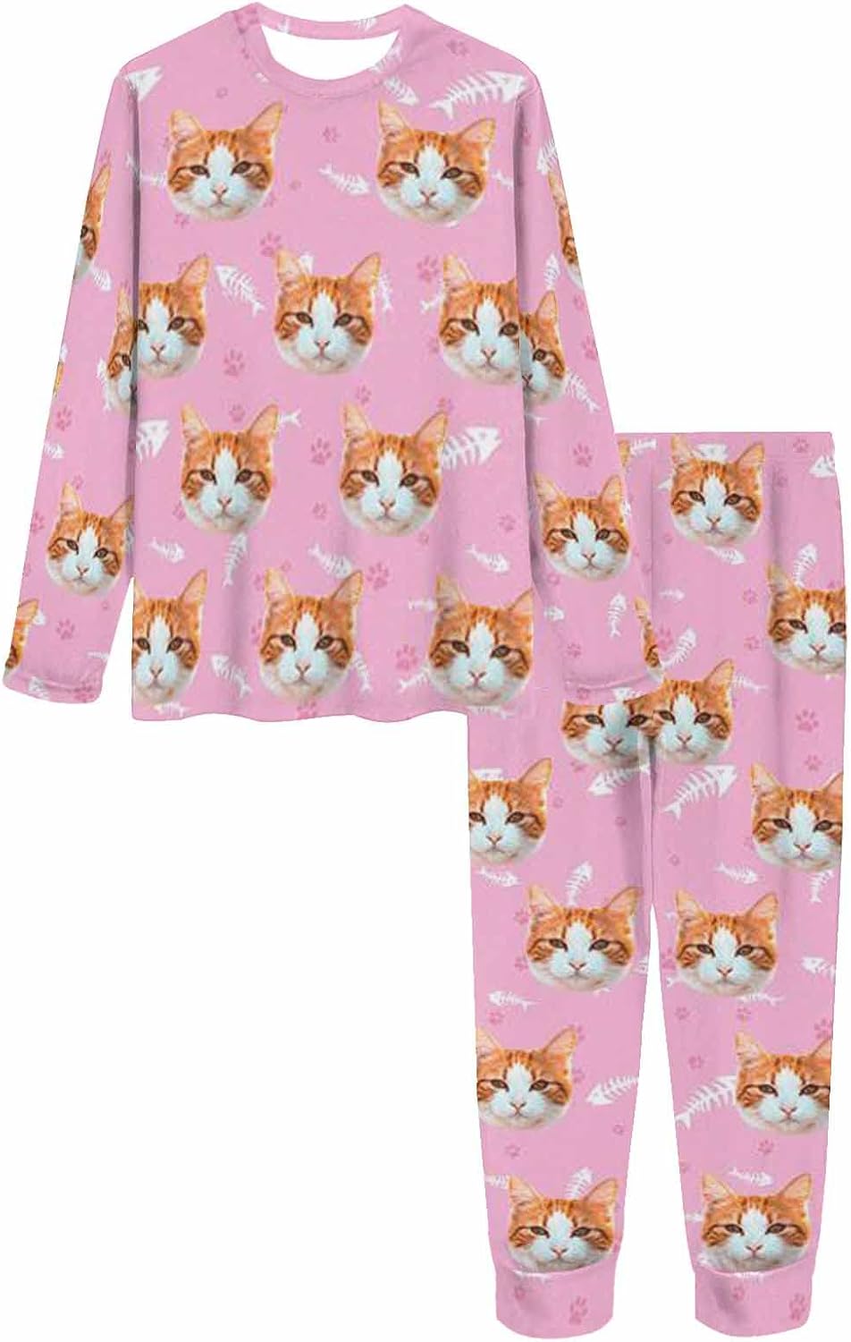 MyPupSocks Custom Face Pajamas Sets for Women, Personalized Photo Sleepwear XS-XXL