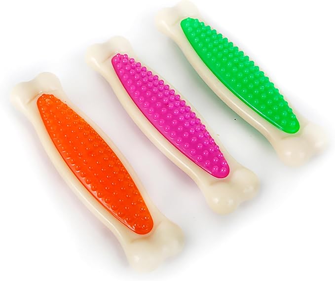Hartz Chew 'n Clean Tuff Bone Tough Dog Chew Toy, Large 3 Pack