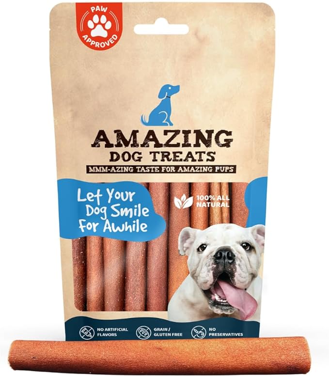 Amazing Dog Treats 6 Inch Collagen Stick - (25 Count)- Collagen Sticks for Dogs - No Hide Dog Bones