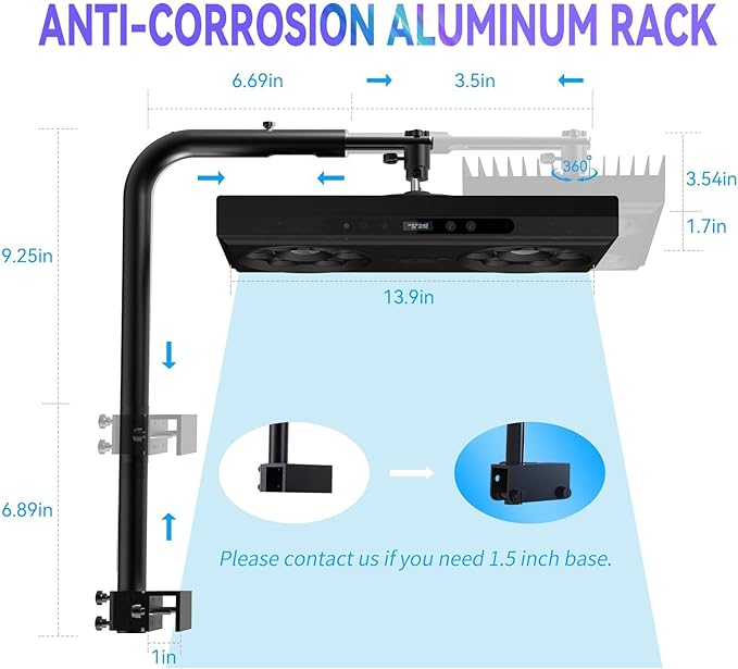 Aquarium Light- 140W Reef Light Wide Coverage Sunrise Sunset Moonlight Saltwater Lights for Coral with Master Slave Group Control & Timer & Screen