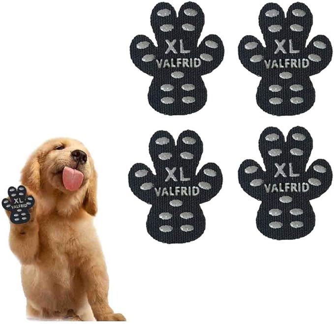 Dog Paw Protector Anti-Slip Grips to Keeps Dogs from Slipping On Hardwood Floors,Disposable Self Adhesive Resistant Dog Shoes Booties Socks Replacement XL 24 Pieces