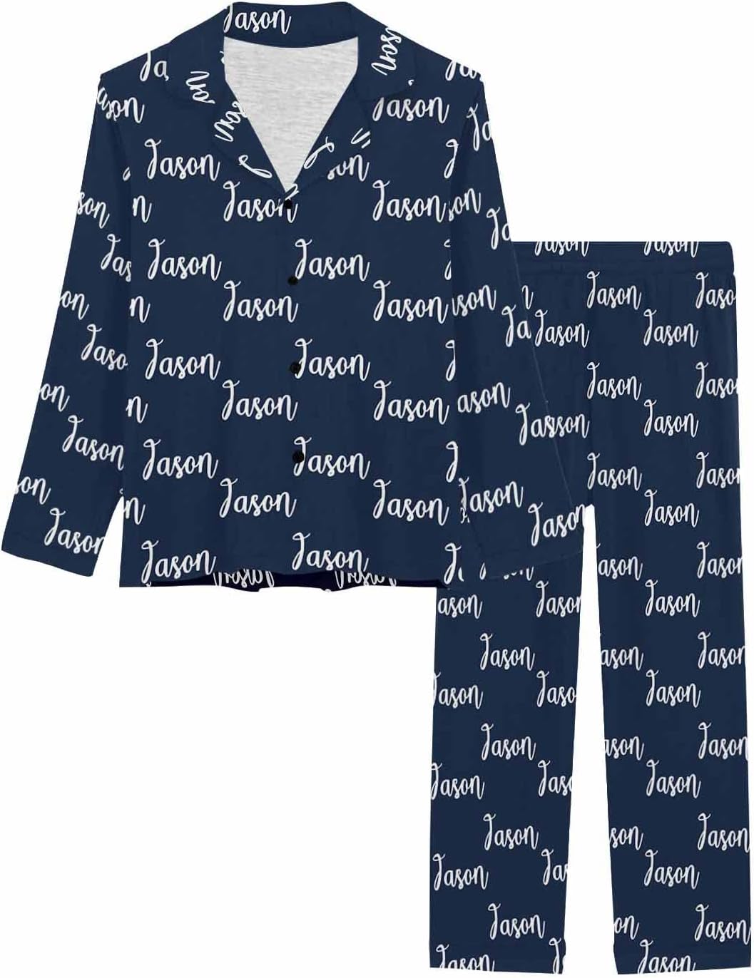 MyPupSocks Custom Face Pajamas for Women Set, Personalized Photo Long Sleepwear XS-XXL
