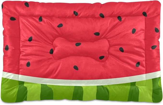 Watermelon Fruits Pet Bed Cute Dog Bed Mat Absorbing Non Slip Pad Pet Sleeping Mat for Small, Medium, and Large Dogs Puppy Cat 24 in x 18 in