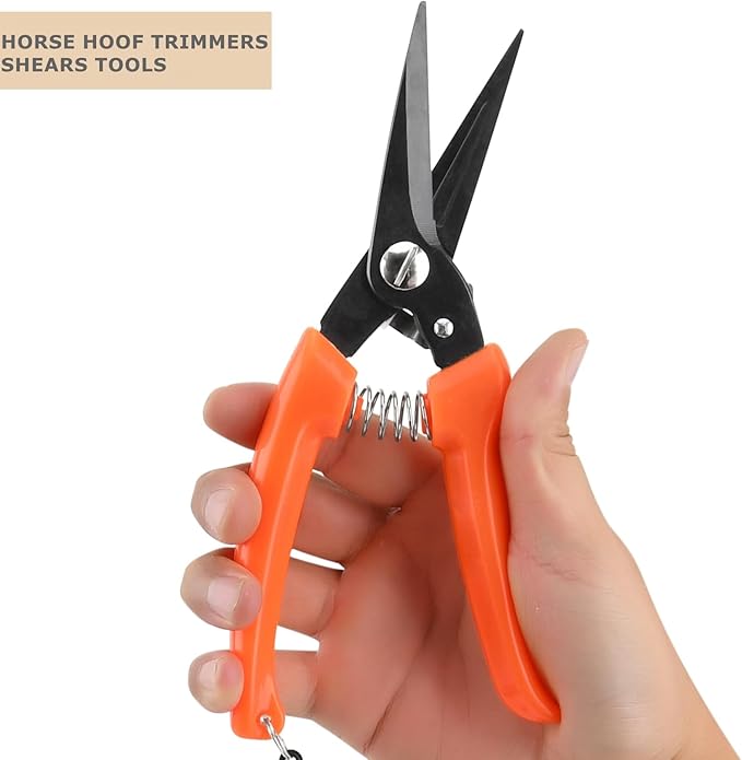 7 PCS Farrier Tool Kits Professional Hoof Trimming Farrier Tools for Horses Cattle Goat Donkey Pig,Includes 14 Inch Hoof Nipper,Hoof Rasp,Hoof Trimmers,Hoof Knife and Brush,Mini Hoof Rasp,Carry Bag