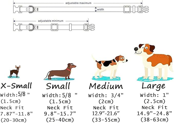 Dog Collar with Bohemia Floral Tribal Geometric Patterns - Soft Ethnic Style Collar Adjustable for Small Medium Large Dogs(Bee,XS)