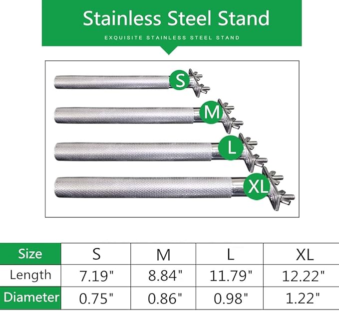 Bird Perch Stainless Steel Stand Parrot Rod Grinding Claws Trimming Beak Nails Grinding Stick Exercise Platform for Parakeet Cockatiel Conure African Grey Macaw Finch Bird Cage Accessories (L)