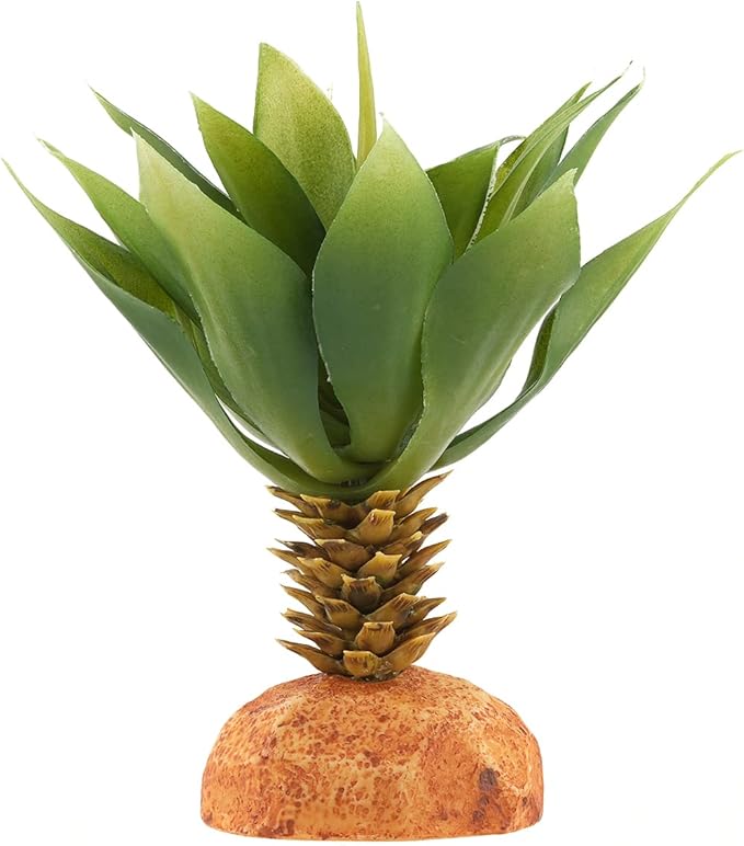 Faux Agave Plant, Reptile Decor for Terrarium, Crested Gecko Tank Accessories fit Leopard Gecko Bearded Dragon Lizard Chameleon Snake Tortoise