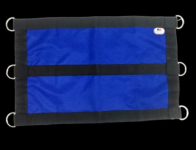 Majestic Ally 1200D 29"x19" Horse Stall Guard with Replaceable and Adjustable Length Straps and Replaceable Hardware (Royal Blue Black)