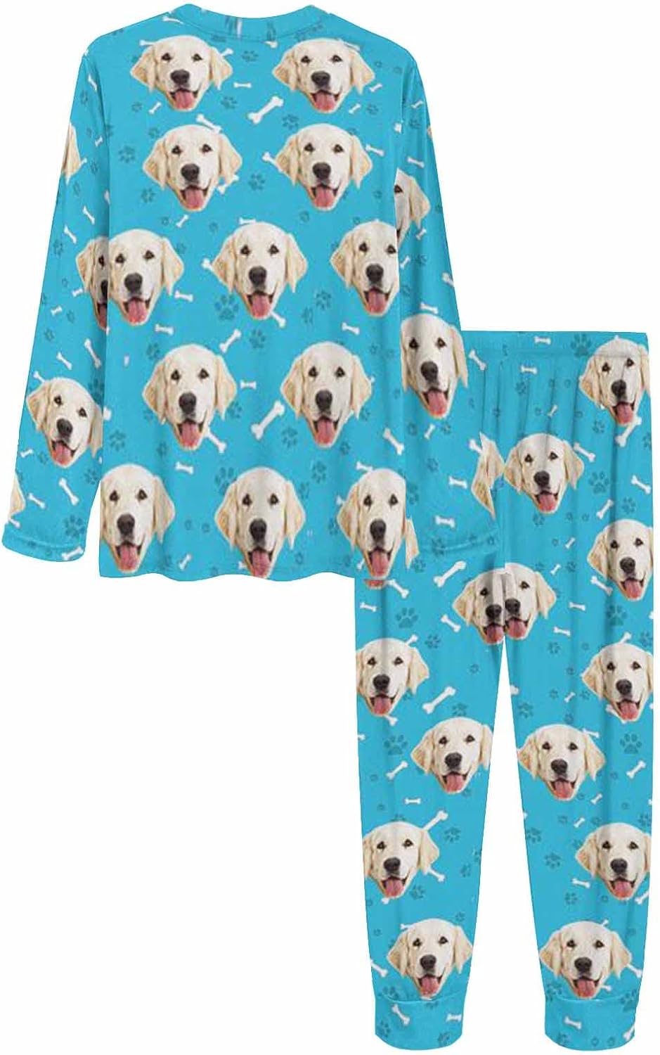 MyPupSocks Custom Face Pajamas Sets for Women, Personalized Photo Sleepwear XS-XXL