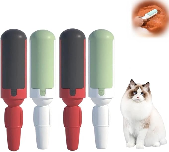 2023 New Pet Hair Remover Roller, Pet Hair Remover, Reusable Pet Hair Remover, Washable Dog/Cat Hair Remover, Fur Remover, Pet Hair Remover for Couch, Best Pet Hair Remover for Furniture (D-4PCS)