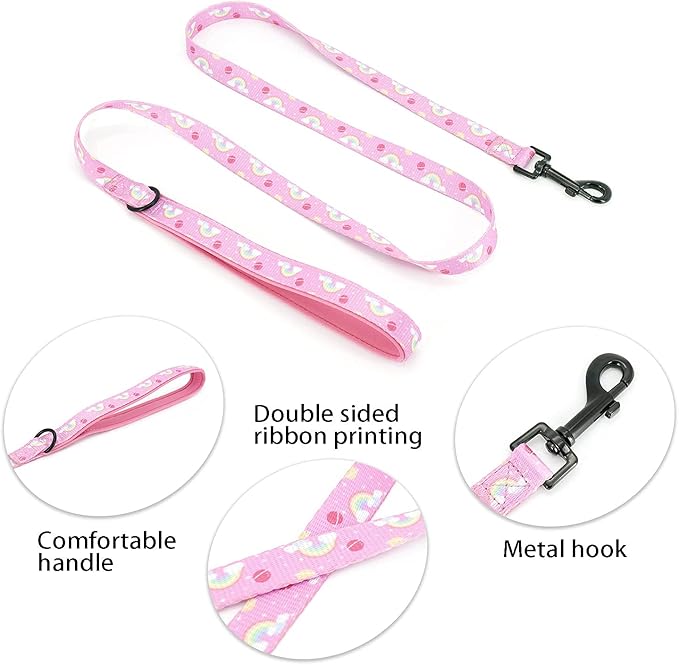 Dog Cat Harness and Leash Set, Puppia Soft Mesh Padded and Adjustable Puppy Vest Cute Dog Clothes Escape Proof Easy Walk Pet Accessories