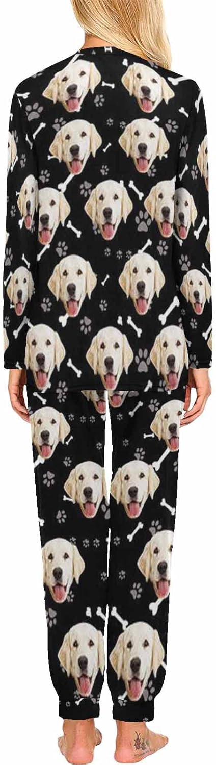 MyPupSocks Custom Face Pajamas Sets for Women, Personalized Photo Sleepwear XS-XXL