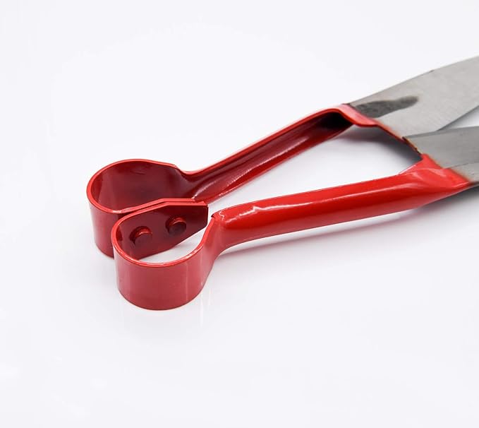 Sheep Shear Grass Shear Alpaca Shears R Shaped Design For Large Thick-Haired Animal Grooming (Red)