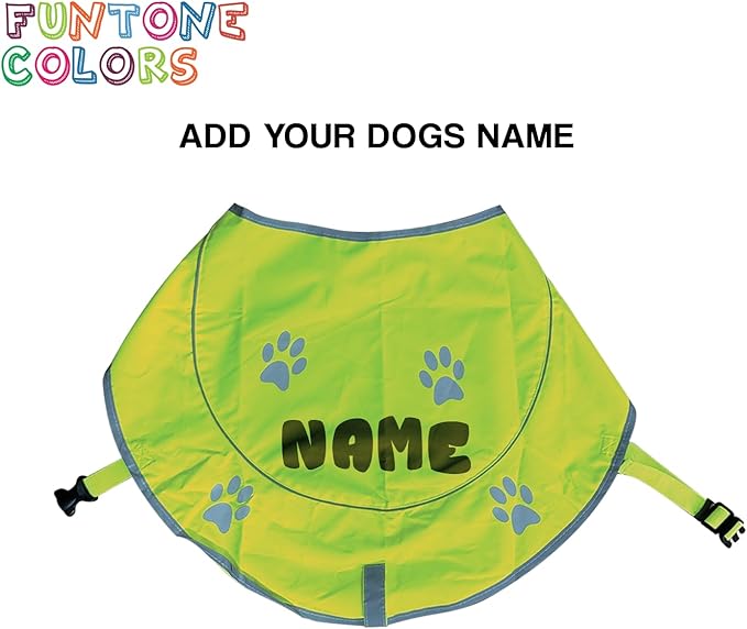 Custom Reflective Dog Vest Personalized High Visibility Reflective Jacket for Your Puppy Hunting Safety Gear with Elastic Strap & Clasp, Comfortable, Perfect for Day and Night Walks!