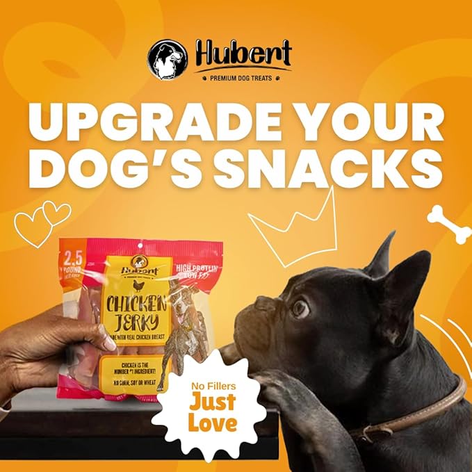 Hubert Pet Gourmet Chicken Wrapped Apple Bites, Low Ingredient Healthy Dog Training Snacks, Low Fat, High Protein, 2.5 lbs