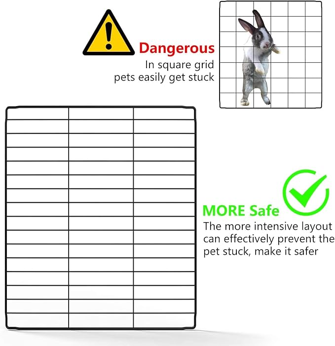 Small Animal Playpen, Guinea Pig Cages, Pet Playpen, Rabbit Cage,Small Animal Cage, Puppy Kitten Dog Playpen, Indoor Outdoor Portable Metal Wire Yard Fence,15 X 12 Inch, 24 Panels, Black